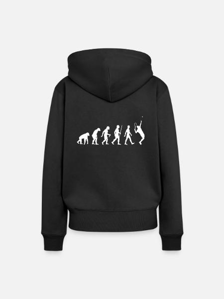 Joueur de tennis évolution tennis - Sweat à capuche Premium bio Femme - noir