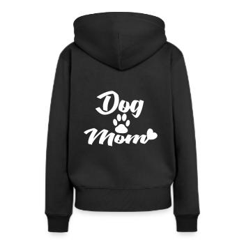 Dogs mom - Women’s Premium Organic Hoodie - black - Back - Julia (174cm)