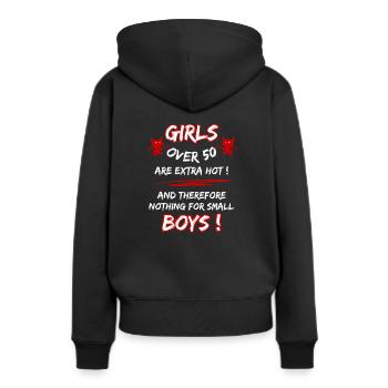 Les femmes de plus de 50 ans sont très sexy... 50e anniversaire - Sweat à capuche Premium bio Femme - noir - Dos - Julia (174cm)