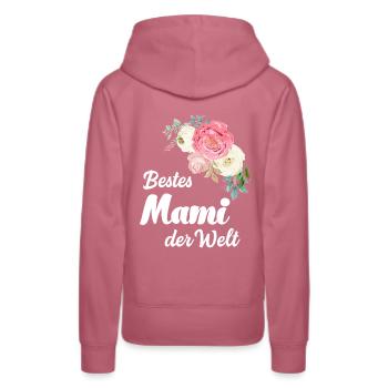 Beste Mama bestes Mami Schweiz Schweizer - Frauen Premium Bio Hoodie - Malve - Hinten - Isabella (175cm)