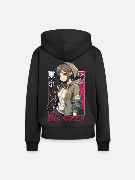Sakura Blossom - Frauen Premium Bio Hoodie - Schwarz