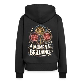 Pyrotechnie Feux d’artifice Pyrotechnie - Sweat à capuche Premium bio Femme - noir - Dos - Julia (174cm)