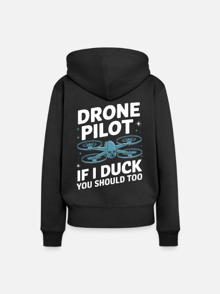 Dronen Pilot Quadrocopter Drone - Frauen Premium Bio Hoodie - Schwarz