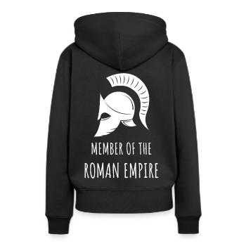 Empire romain - Sweat à capuche Premium bio Femme - noir - Dos - Julia (174cm)