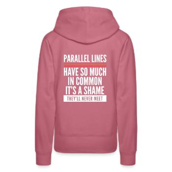 mathematics - Women’s Premium Organic Hoodie - mauve - Back - Isabella (175cm)