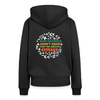 Prof de maths prof de maths - Sweat à capuche Premium bio Femme - noir - Dos - Julia (174cm)