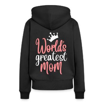 best mom in the world world's best mom mothers day - Women’s Premium Organic Hoodie - black - Back - Julia (174cm)