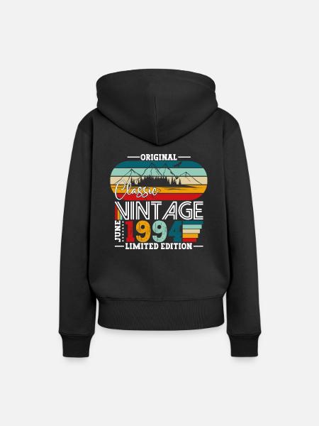 Original Juni 1994 Jahrgang 1994 Geburtstag 1994 - Dame Premium hoodie, økologisk bomuld - sort