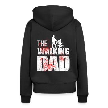 The Walking Dad - Frauen Premium Bio Hoodie - Schwarz - Hinten - Julia (174cm)