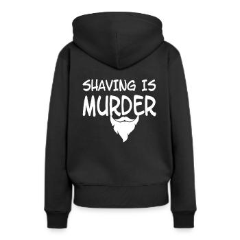 le rasage est un meurtre - Sweat à capuche Premium bio Femme - noir - Dos - Julia (174cm)