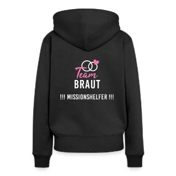 Checkliste Missionshelfer Junggesellinnenabschied - Frauen Premium Bio Hoodie - Schwarz - Hinten - Julia (174cm)