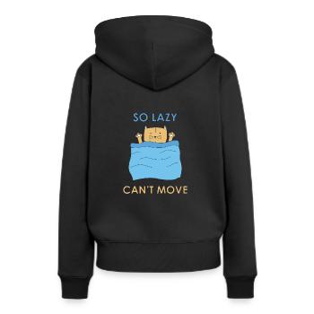 Un chat pourri ! C’est un cadeau pour les dormeurs. - Sweat à capuche Premium bio Femme - noir - Dos - Julia (174cm)