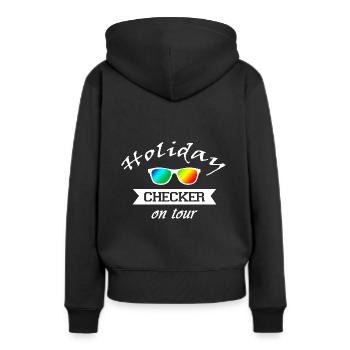 Vérificateur de vacances - cool - Sweat à capuche Premium bio Femme - noir - Dos - Julia (174cm)
