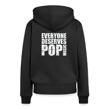 Everyone deserves Pop Music Sänger Stars - Frauen Premium Bio Hoodie - Schwarz - Hinten - Julia (174cm)