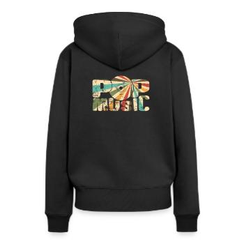 Musique Pop Musique Genre Chanteurs Stars - Sweat à capuche Premium bio Femme - noir - Dos - Julia (174cm)