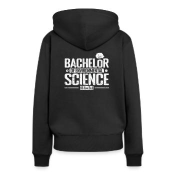 Bachelier en sciences de l’environnement Naturwissenschaf - Sweat à capuche Premium bio Femme - noir - Dos - Julia (174cm)