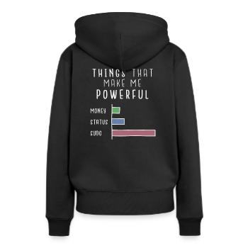 Linux T-Shirt - Ein super Geschenk - Frauen Premium Bio Hoodie - Schwarz - Hinten - Julia (174cm)
