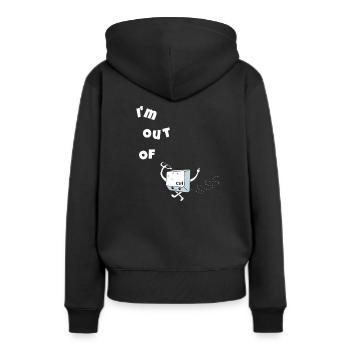 Je suis hors de contrôle - Sweat à capuche Premium bio Femme - noir - Dos - Julia (174cm)