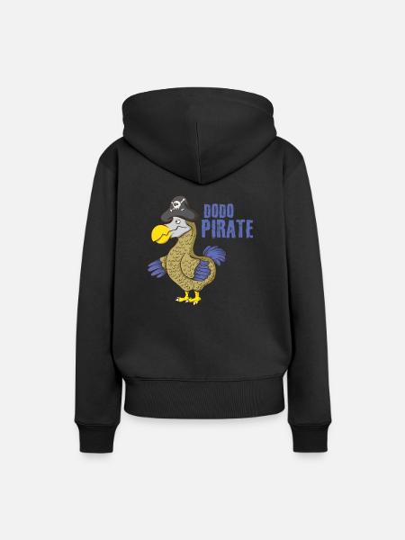 Dodo Pirat - Frauen Premium Bio Hoodie - Schwarz
