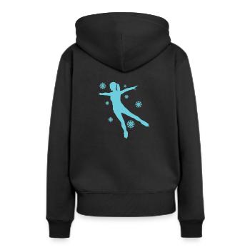 Patinage artistique Patinage sur glace Patinoire - Sweat à capuche Premium bio Femme - noir - Dos - Julia (174cm)
