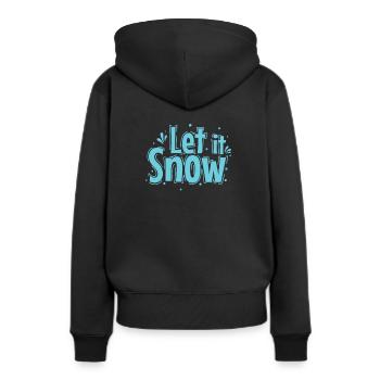 Let it Snow Saison hivernale Toboggan - Sweat à capuche Premium bio Femme - noir - Dos - Julia (174cm)