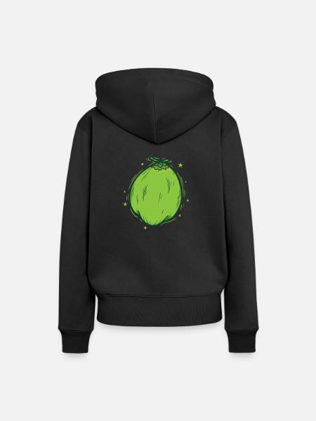 Kokosnuss Palme exotische Frucht - Frauen Premium Bio Hoodie - Schwarz