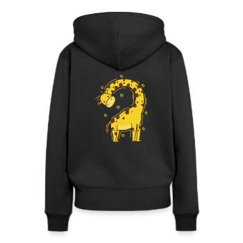 Girafe au cou tordu Parc animalier du zoo - Sweat à capuche Premium bio Femme - noir - Dos - Julia (174cm)