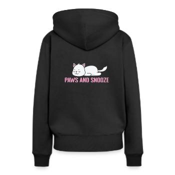 Pattes et pyjamas snooze pyjama - Sweat à capuche Premium bio Femme - noir - Dos - Julia (174cm)
