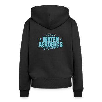 Aérobic aquatique Maman Santé - Sweat à capuche Premium bio Femme - noir - Dos - Julia (174cm)