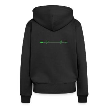 Module de mémoire de ligne de battement de cœur de clé USB - Sweat à capuche Premium bio Femme - noir - Dos - Julia (174cm)