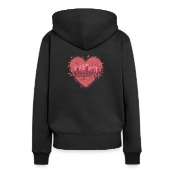 Albuquerque, Nouveau-Mexique aux États-Unis - Sweat à capuche Premium bio Femme - noir - Dos - Julia (174cm)
