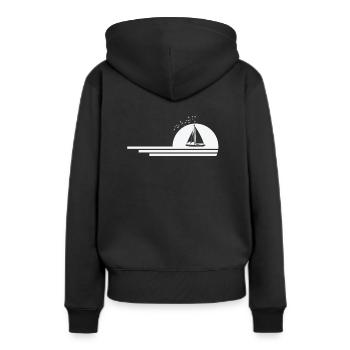 Segelboot Segelsport Wassersport - Frauen Premium Bio Hoodie - Schwarz - Hinten - Julia (174cm)