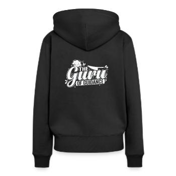 Le Gourou de la guidance - Sweat à capuche Premium bio Femme - noir - Dos - Julia (174cm)