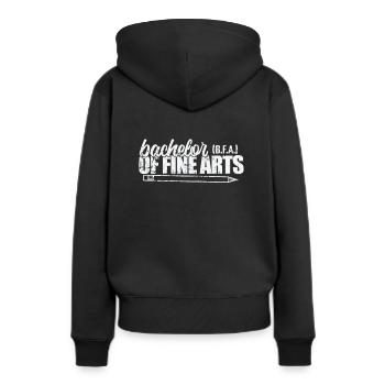 Bachelor of Fine Arts Professionelle Kunst - Frauen Premium Bio Hoodie - Schwarz - Hinten - Julia (174cm)