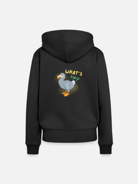 Dodo Whats's up? - Frauen Premium Bio Hoodie - Schwarz