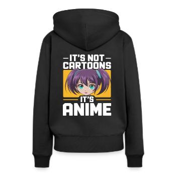 Anime Its Not Cartoons - Japan - Women’s Premium Organic Hoodie - black - Back - Julia (174cm)