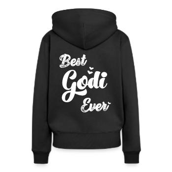 Beste Godi Patentante Österreich Taufgodi Taufpati - Frauen Premium Bio Hoodie - Schwarz - Hinten - Julia (174cm)