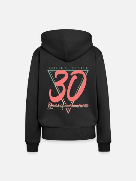 30 Dreißig - Frauen Premium Bio Hoodie - Schwarz