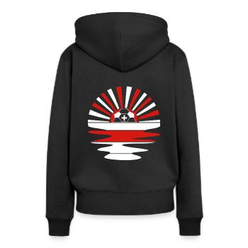 Suisse Football 2021 Suisse Fan - Sweat à capuche Premium bio Femme - noir - Dos - Julia (174cm)