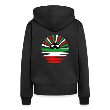 Italie Football 2022 Italie Fan Jersey - Sweat à capuche Premium bio Femme - noir - Dos - Julia (174cm)