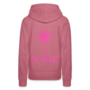 Shine - Women’s Premium Organic Hoodie - mauve - Back - Isabella (175cm)