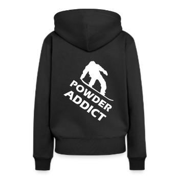 snowboard poudre addict snowboard - Sweat à capuche Premium bio Femme - noir - Dos - Julia (174cm)