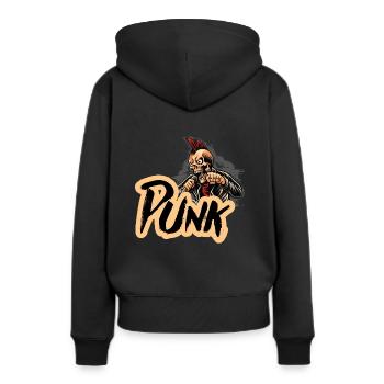 Punk punk punker punk-rock - Sweat à capuche Premium bio Femme - noir - Dos - Julia (174cm)