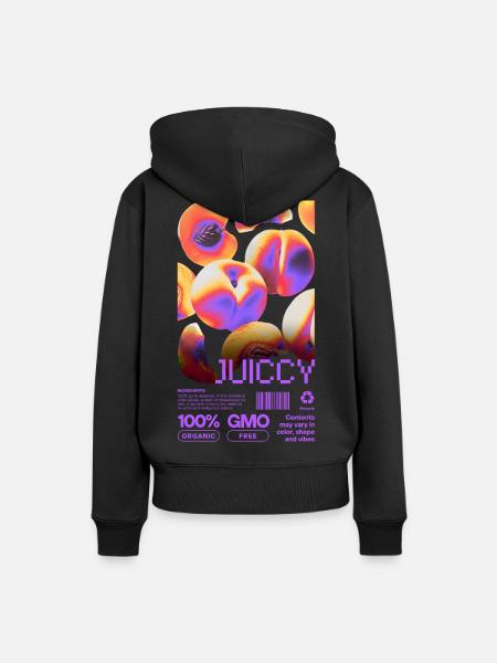 Juicy Glow - Frauen Premium Bio Hoodie - Schwarz