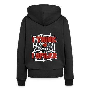 Lustiger Denglisch Spruch Denglisch Sprüche - Frauen Premium Bio Hoodie - Schwarz - Hinten - Julia (174cm)