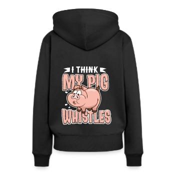 Lustiger Denglisch Spruch Denglisch Sprüche - Frauen Premium Bio Hoodie - Schwarz - Hinten - Julia (174cm)