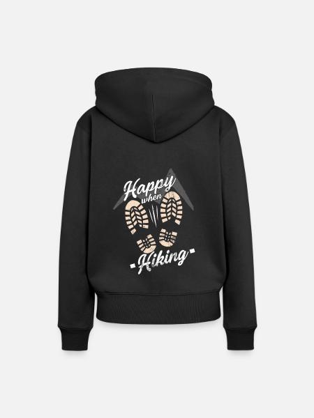 marche - Sweat à capuche Premium bio Femme - noir