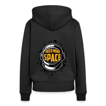 Espace - Sweat à capuche Premium bio Femme - noir - Dos - Julia (174cm)