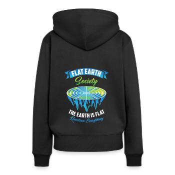 Globe terrestre théorie de la conspiration de la terre plate - Sweat à capuche Premium bio Femme - noir - Dos - Julia (174cm)