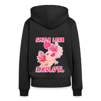 Axolotl lurch Amphibie Animal - Sweat à capuche Premium bio Femme - noir - Dos - Julia (174cm)